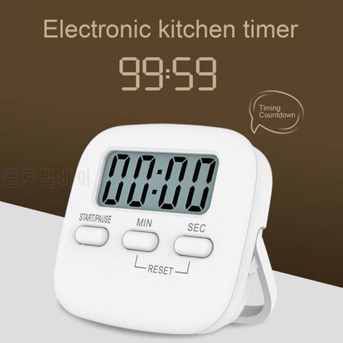 Electronic Digital Timer Magnetic LCD Screen Countdown Alarm Clock Timer Kitchen Timer Reminder temporizador тарелки для еды