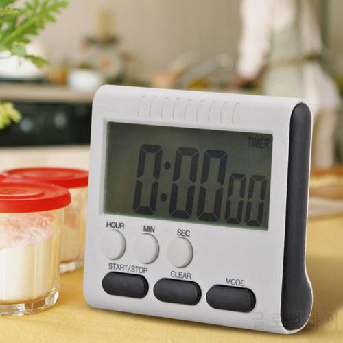 Multifunctional Kitchen Timer Alarm Clock Home Cooking Count Down Up Digital LCD Kitchen Egg Cooking Time Clock 24 Hours Timer