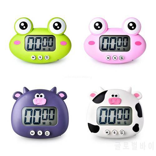 Cute Cartoon Animal Countdown Timer Frog/Cow Digital Cooking Timer Dropship