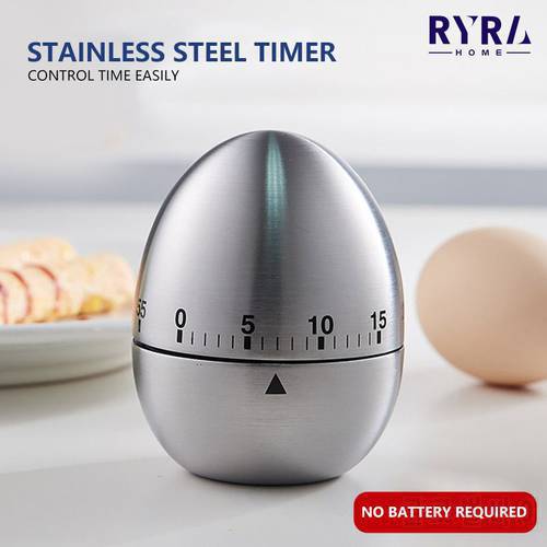 Stainless Steel Eggs Apple Alarm Clock Baking Cooking Reminder Clock 60 Minutes Mechanical Timer Clock Countdown Kitchen Tool