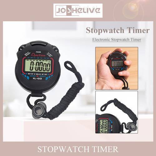 Classic Waterproof Digital Professional Handheld LCD Handheld Sports Stopwatch Timer Stop Watch With String For Sports Tools