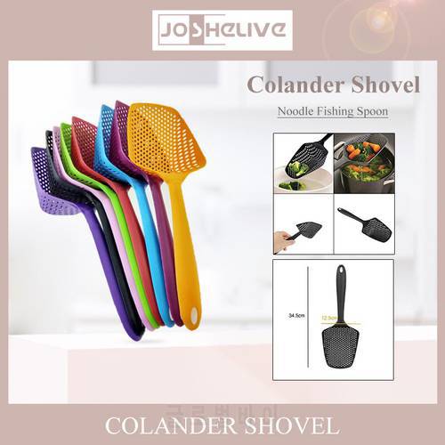 Food Cooking Shovels Nylon Strainer Scoop Drain Spoon Large Colander Soup Filter Gadgets Eco-friendly Kitchen Tools