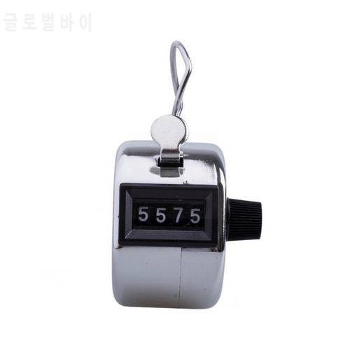 4 Digit Hand Tally Metal Counter Steel Mechanical Clicker Tally Clicker Timer Soccer Golf With Counter G9O3