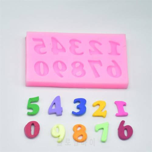 1Pc Silicone Numbers Chocolate Mold Cookies Cold 3D Digital Shape Fondant Cake Baking Jelly Candy Pastry DIY Decorating Tools
