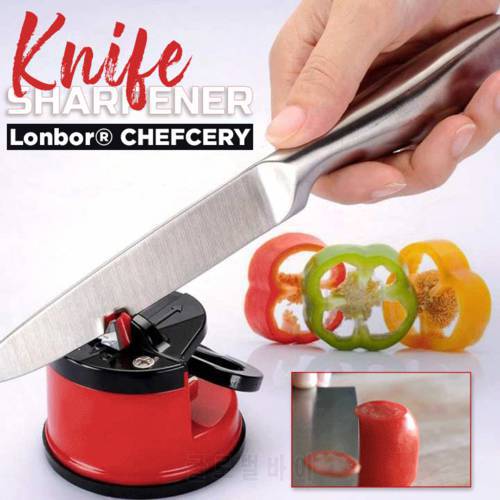 Kitchen Sharpener Safe Knife Scissors Blade Grinder Stone Knives Sharpening Tungsten Diamond Sharpener Tool with Suction Pad