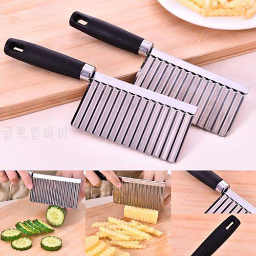Potato Wavy Edged Knife Stainless Steel Kitchen Gadget Vegetable Fruit Cutting Peeler Cooking Tools Kitchen Knives