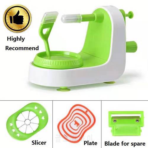 Manual Apple Peeler Slicer With Suction Non Slip Counter Grips and Automatic Hand Crank 3 in 1 Apple Peeler Potato Peeler