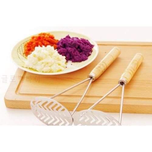 20pcs Stainless Steel Potato Masher With Broad Mashing Plate for Smooth Mashed Potatoes Fruit Vegetable Tools Press Crusher