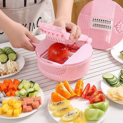 New Multifunctional Vegetable Cutter Slicer Potato Peeler Carrot Onion Grater with Strainer Kitchen Accessories Tools