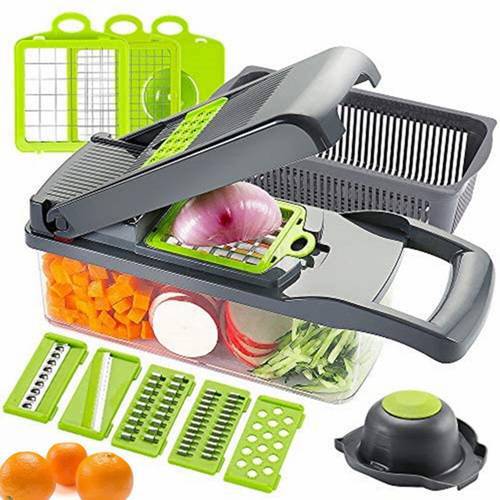 14In1 Multifunctional Vegetable Cutter Innovative kitchen utensils Potato Slicer Carrot Grater Steel Blade Kitchen home Gadgets