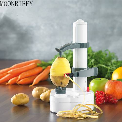 Electric Spiral Fruit Potato Peeler Battery Powered Peeling Machine Kitchen Tools Upgraded Package