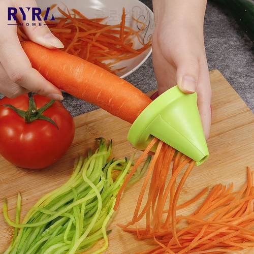 Manual Vegetable Spiralizer Stainless Steel Blade Spiral Slicer For Potatoes Zucchini Spaghetti Rotating Fruit Cutter Salad Tool