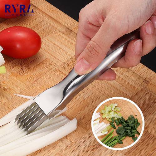 Stainless Steel Green Onions Knife Grater Cutter Durable Chilli Vegetable Chopper Easy To Use Garlic Tomato Shredders Slicers