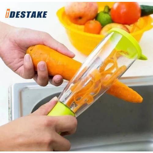 Storage Type Peeling Knife Potato Cucumber Peeler with Storage Tube Apple Fruit Vegetable Scratcher Household Kitchen Gadge