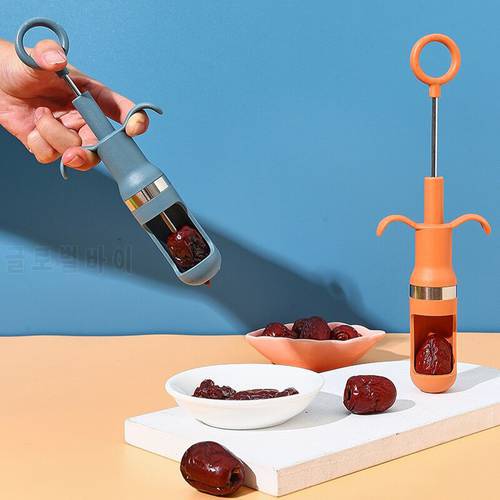 Creative Red Dates Pitting Tool Jujube Core Artifact Kitchen Accessories Fruit Pit SeparatorManual Push Type Quick Core Remover