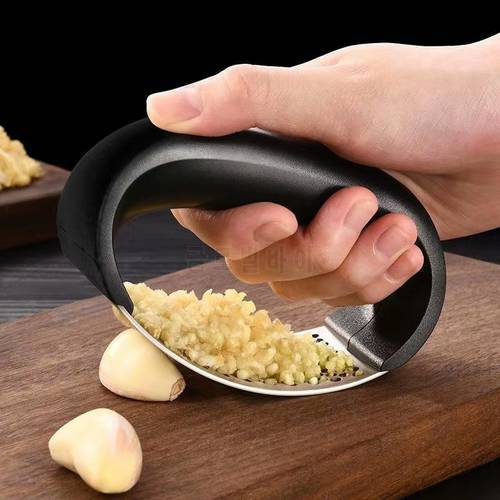 1Pcs Garlic Press Stainless Steel Garlic Crusher Curve Manual Press Chopper For Fruit Vegetable Tools Kitchen Gadget Accessories