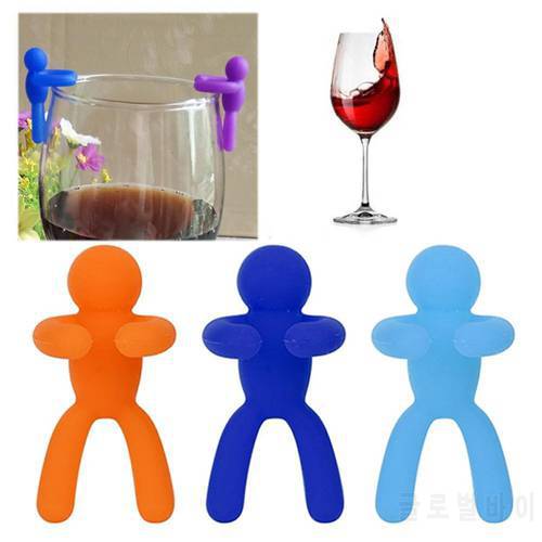 6pcs Silicone Marker Creative Silicone Wine Glass Marker Drinking Glass Identification Cup Labels Tag Signs For Party