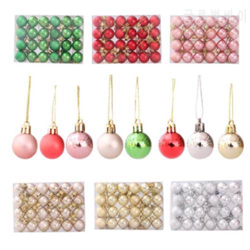 Boxed Set of Plastic Candy Ball Pendant Merry Christmas Decoration For Home Christmas Tree Ornament Xmas Navidad Noel Gifts 2022