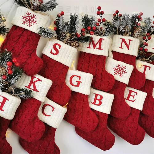 Christmas Stockings Red Felt Creative Christmas Stockings Candy Holder Socks Christmas Tree Decoration Xmas Gift Storage Bags