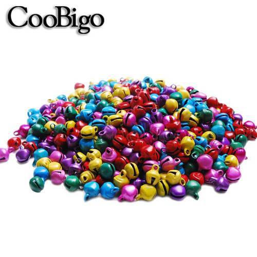 Christmas Jingle Bells Mini Loose Beads Bell DIY Cat Collar Bracelet Pendant Festival Party Decor Craft Supplies Colorful 100pcs