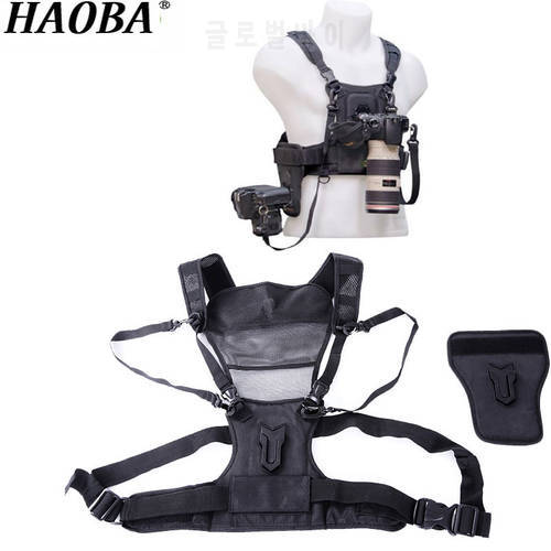 Professional Outdoor Camera Strap With Double Shoulder Strap Quick Loading Photography Vest For Digital SLR DV Camera