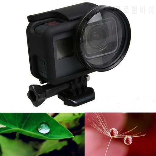 52mm Magnifier Accessories 10 times 10X Macro Magnification Close Up Lens Filter for Go Pro Gopro Hero 7 6 5 Black Action Camera