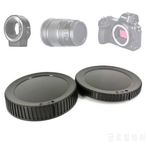 Rear Lens Cover + Camera Front Body Cap for Nikon Z9 Z7II Z7 Z6 II Z5 Z50 Z30 ZFC & Z Mount Lenses / FTZ Adapter as BF-N1 LF-N1