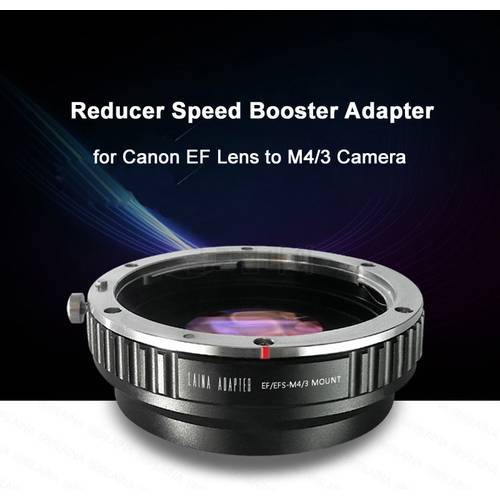 Metal Focal Reducer Speed Booster Turbo Lens Adapter for Canon EF EOS Mount Lens to M4/3 Camera GH5 GH4 E-M10 E-M5 GF6 GX7 E-PL5