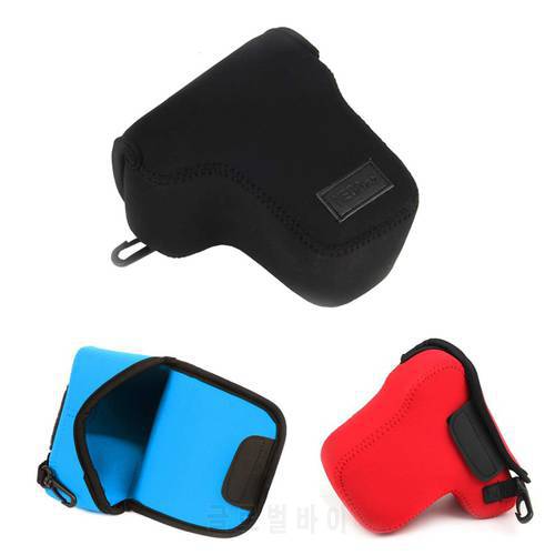 Neoprene Soft Camera Bag For SONY NEX-6 NEX-7 A6000 A6300 A6500 with 18-55 or 16-70 50mmF1.8 Lens Camera Case protector Pouch
