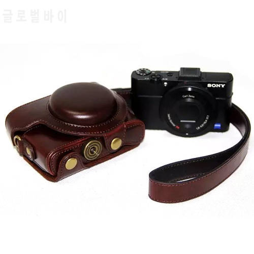 Retro PU Leather Case Cover for Sony DSC-RX100 VII M7RX100II M2 RX100 M3 RX100III M4 M5 M5A M6 Buttom Case Strap Shoulder Bag