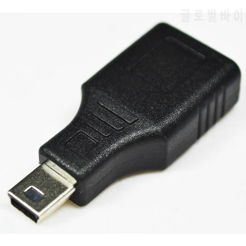 USB 2.0 A Female Jack to Mini USB B 5 Pin Male Plug OTG Adapter Connector F/M