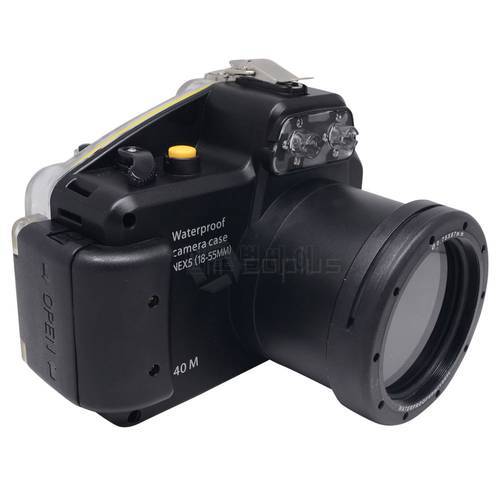 Mcoplus 40m 130ft Waterproof Underwater Diving Housing Bag Case for Sony NEX-5 NEX5 18-55mm Camera