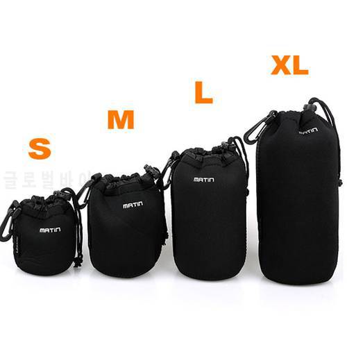 10pcs Matin Neoprene waterproof Soft Camera Lens Pouch bag Case Size S,M,L,XL. S+M+L+XL Complete sets Set Sales 1 piece each