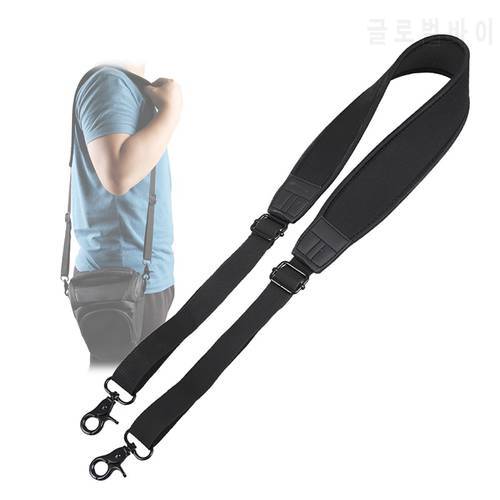 Black Adjustable Shoulder Strap with Double Hooks for Applicable to all buckle camera bag, computer bag, tripod bag and so on
