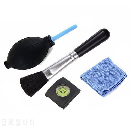 4 in1 one Cleaning Kit Camera Cleaning Lens Pen Brush Cloth Hot Shoe Spirit Gas blowing Kit For Canon Nikon Sony Cleancamera