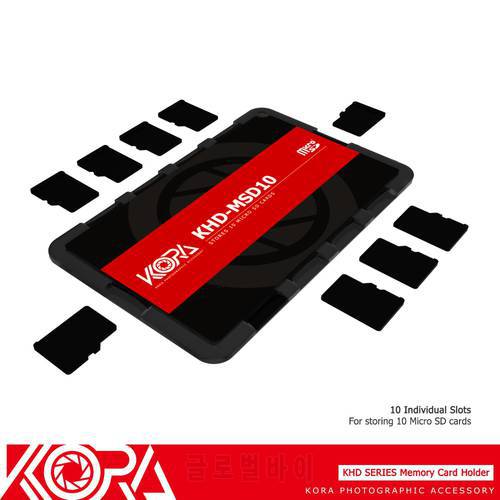 Kiorafoto Camera Accessories Memory Card Holder SD/MSD/Micro SD/TF Protector for Canon 1300d/Nikon D5300/Sony A6000 Lightweight