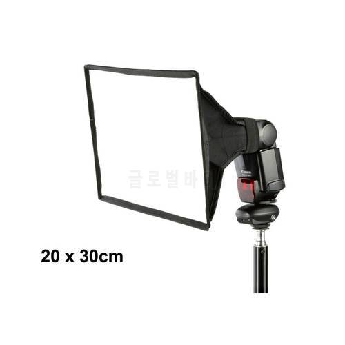 Camera Flash Light Diffuser Soft Box 20x30cm Foldable For Canon 600EX 580EX 430EX YN560 SBB900 SB800 SB600 Speedlite Universal