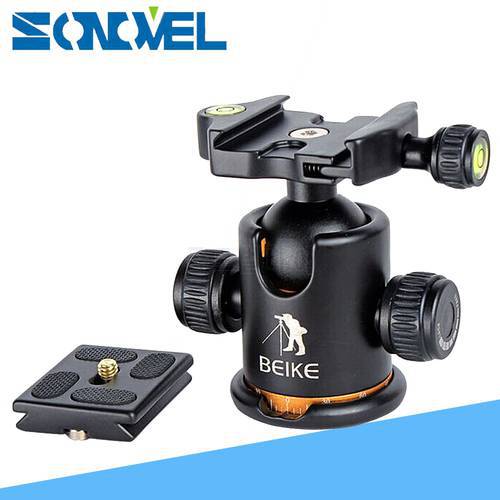 BEIKE Aluminum BK-03 Camera Tripod Ball Head with Quick Release Plate Pro Camera Tripod Max load to 8kg
