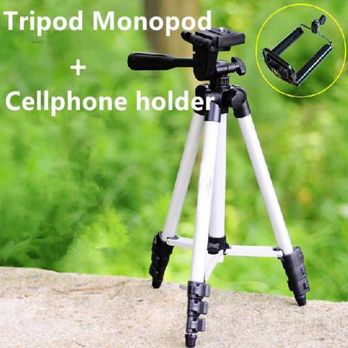 Flexible 4 Sections Tripod Monopod Mobile Phone Holder For Gopro Hero 8 7 6 5 Cellphone Tripe Mount Holder For Dv Video Recorder