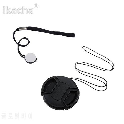 Camera Lens Cap Protection Cover 37 40.5 43 46 49 52 55 58 62 67 72 77 82mm with Anti-lost Rope For Canon Nikon Sony Accessories
