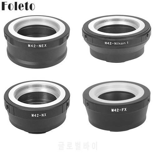 Foleto M42 Lens Adapter Ring M42 Screw Mount Lens Adapter to for sony NEX fujifilm FX sumsung NX nikon N1 dslr camera a7 j1 nx10
