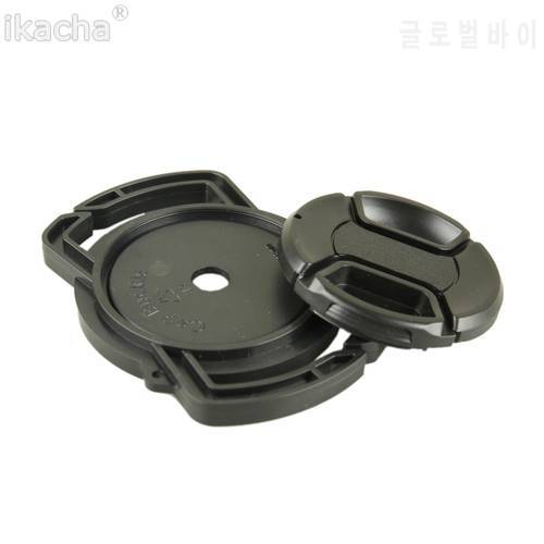 Camera Lens Cap Cover+Buckle 40.5 43 49 52 55 58 62 67 72 77 82mm Snap-On Lens Front DSLR Lens for Canon Nikon Sony All Camera