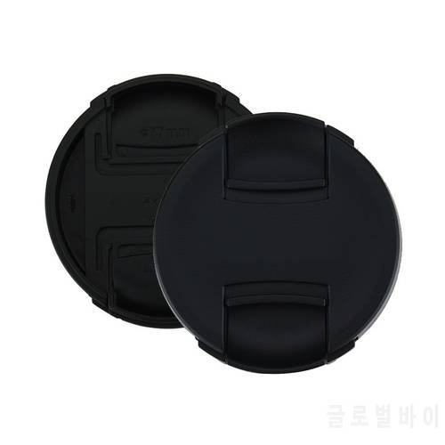 30pcs/lot High-quality 43 49 52 55 58 62 67 72 77 82mm center pinch Snap-on cap cover for canon camera Lens