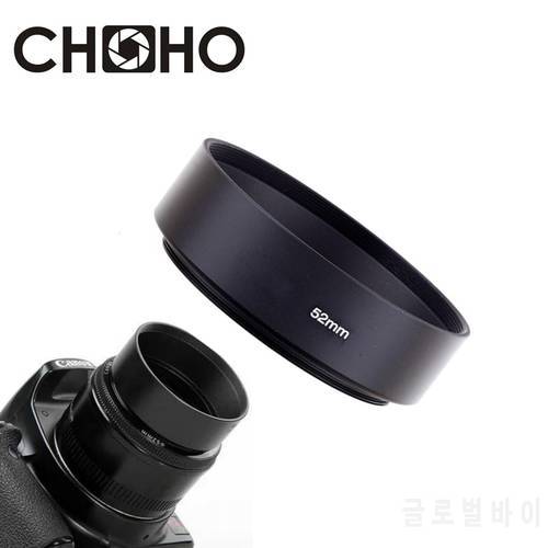 Camera Lens Hood Metal Standard 49mm 52mm 58mm 55mm 62mm 67mm 72mm 77mm 82mm Screw-in Tubular Lente Protect For Canon Nikon Sony