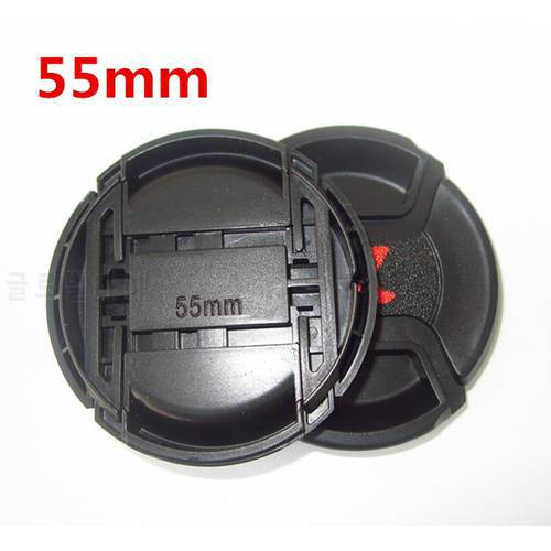 30pcs/lot High quality 49mm 55mm 58mm center pinch Snap-on cap cover LOGO for Alpha camera Lens