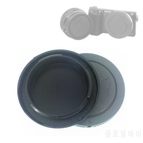 Black Gray Camera Rear Lens Cap +Body Front Cap for Sony E Mount NEX 7 A6600 A1 A7C A7 A7R A7S A9 III IV NEX7 as ALC-B1EM Emount