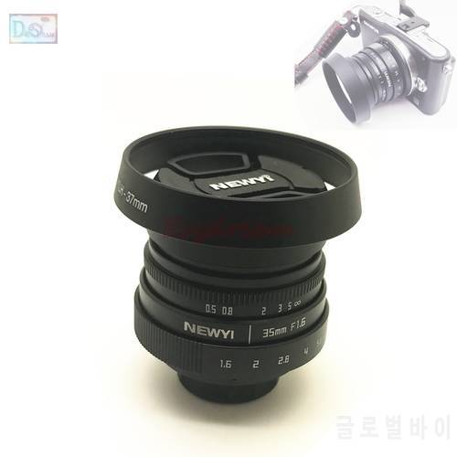 35mm F1.6 Manual Lens + C Mount Adapter + Macro Rings Kit for Fujifilm FX Olympus M43 Sony E Mount Nikon 1 Pentax Q Camera