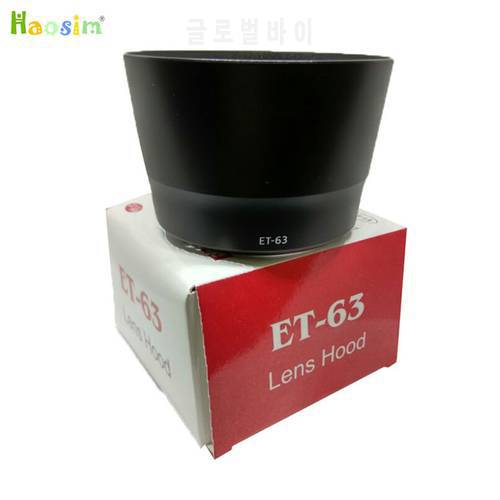 10 pieces / lot ET-63 Camera Bayonet Lens Hood for Canon EF-S 55-250mm f/4-5.6 IS STM 58mm Lens with package box