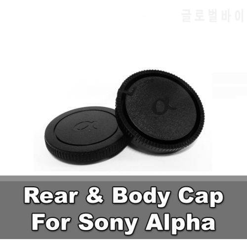 2 in 1 Body Caps + Rear Lens Cap Cover for Sony Alpha A Mount AF DSLR Minolta Konica MA