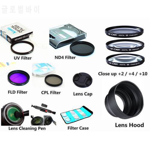 Filter kit Lens Hood Cap Cleaning pen for Panasonic Lumix FZ330 FZ300 FZ200 FZ150 FZ100 FZ60 FZ62 FZ48 FZ47 FZ45 FZ40 Camera